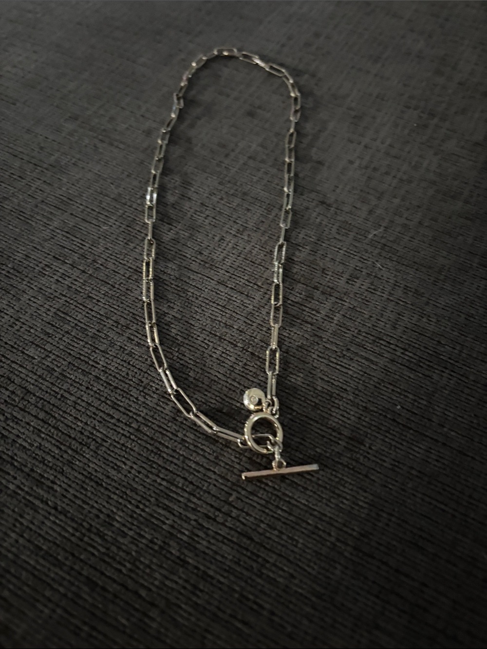 Minimalist Silver Toggle Chain Necklace - Women's Jewelry
